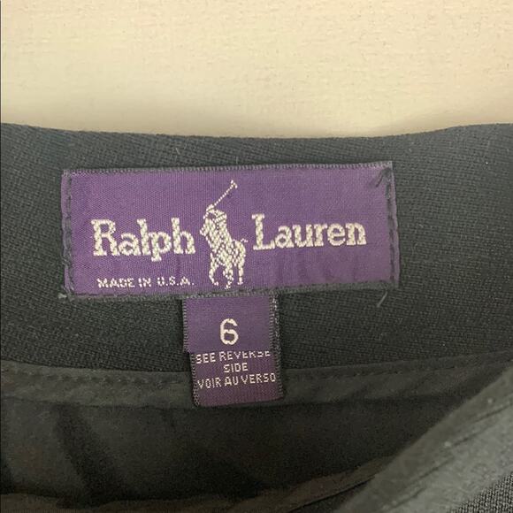 Ralph Lauren women's size 6 small purple label black wool pencil skirt straight - Picture 2 of 12